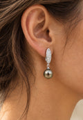 Mohu Tani perles de Tahiti de 9.2mm montées en boucles d'oreilles