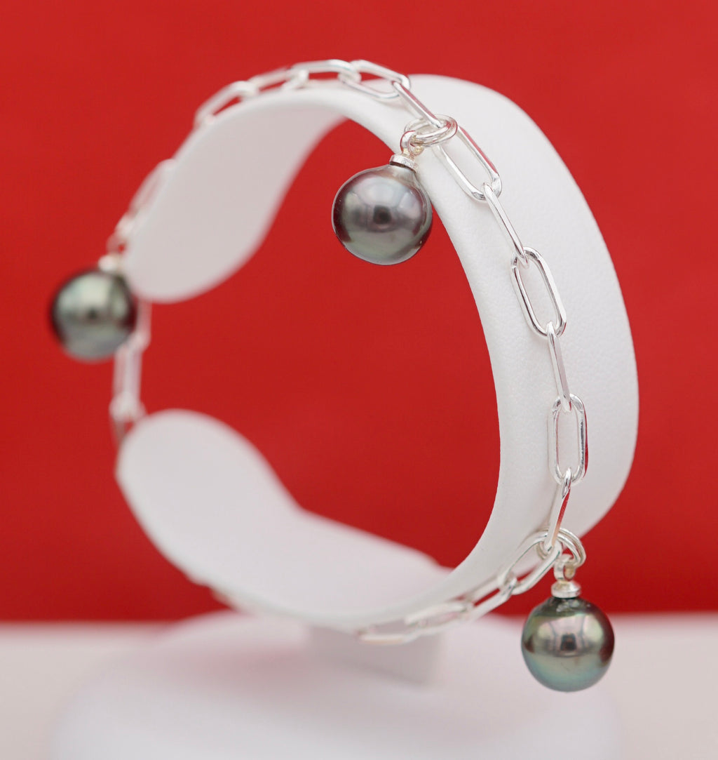 Collection Rangiroa 3 perles rondes sur Argent