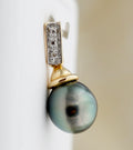 Collection Mahana perle semi ronde de 9.1mm sur Or 18k