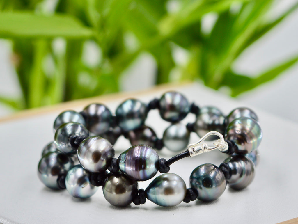 Collection Bora-Bora / 24 perles sur cuir