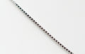 Chaîne maille carré 1.1mm en argent 925 rhodié de 45cm