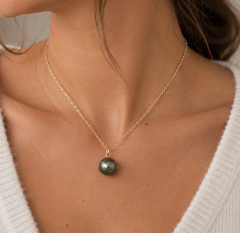 Tahiti Nui perle de Tahiti montée sur gold filled 14k