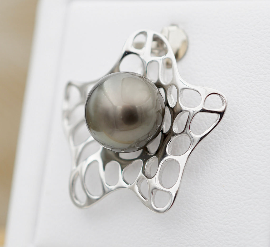 Collection Pao perle de 11mm sur pendentif en argent