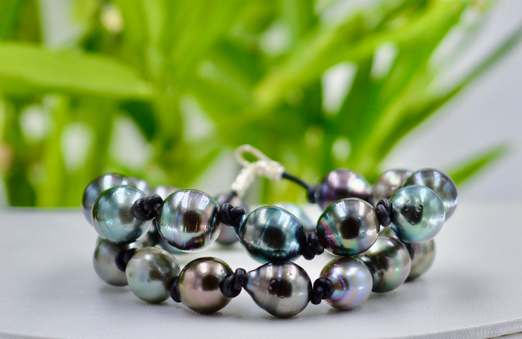 Collection Bora-Bora / 24 perles sur cuir