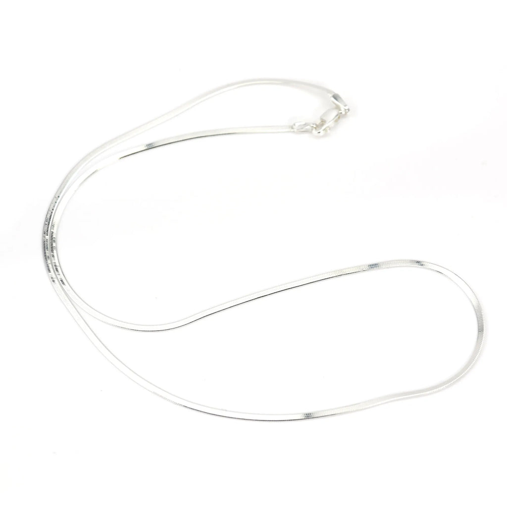 Chaîne maille miroir chevron 1.5mm en Argent 925 de 40cm
