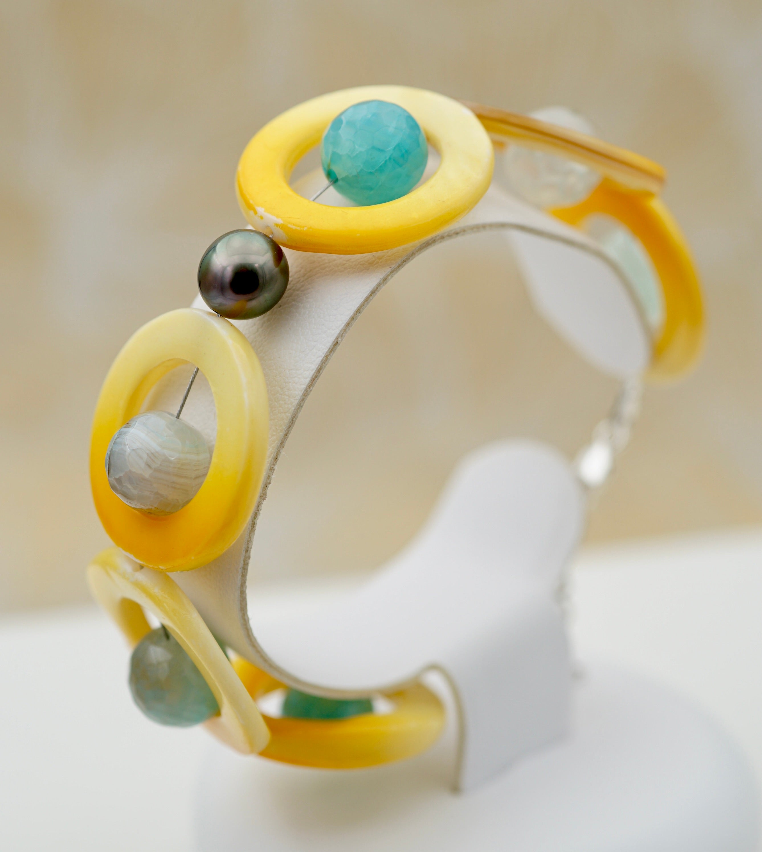 Collection Poeiti - Nacres, turquoise et perle 8.3mm