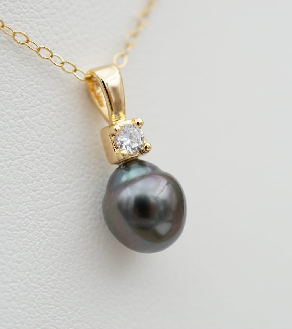 Papenoo perle cerclée sur gold filled