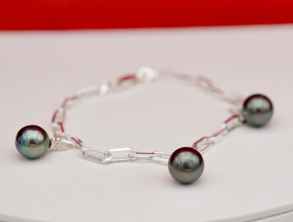 Collection Rangiroa 3 perles rondes sur Argent