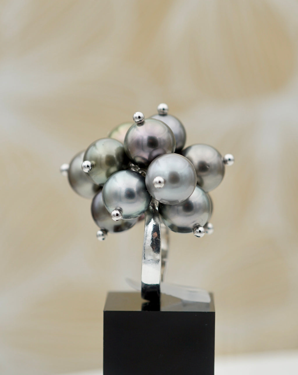 Collection Tubuai bague 14 perles multicolores