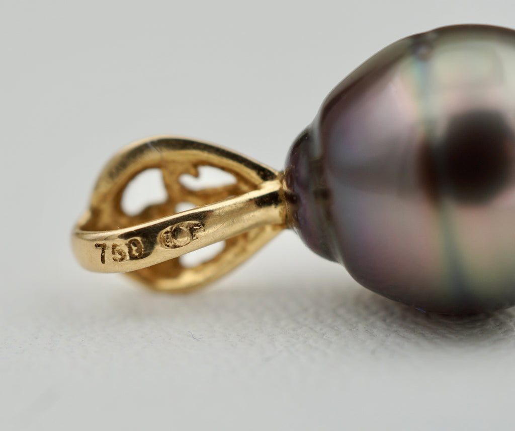 belle du lagon perle cerclée de 9mm sur Or 18k