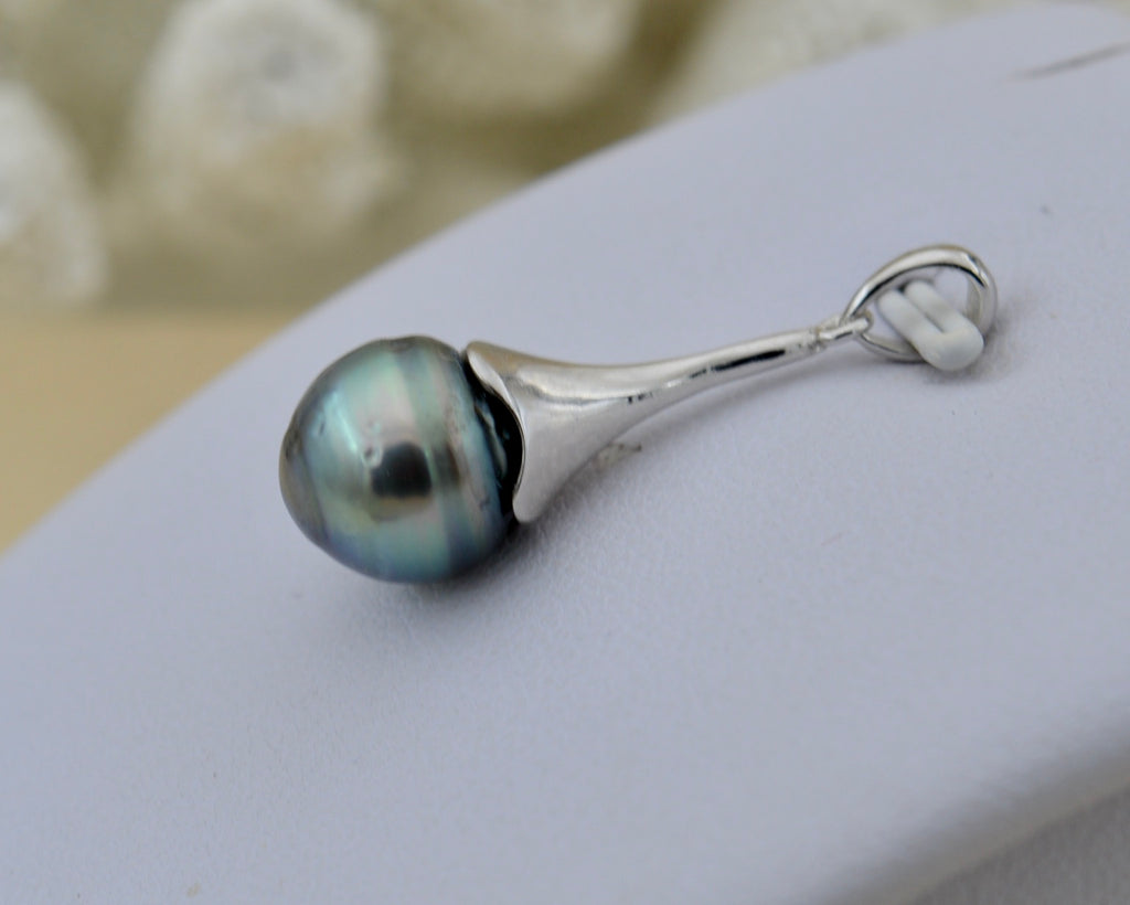 Collection Tipanier perle de 10.2mm sur argent