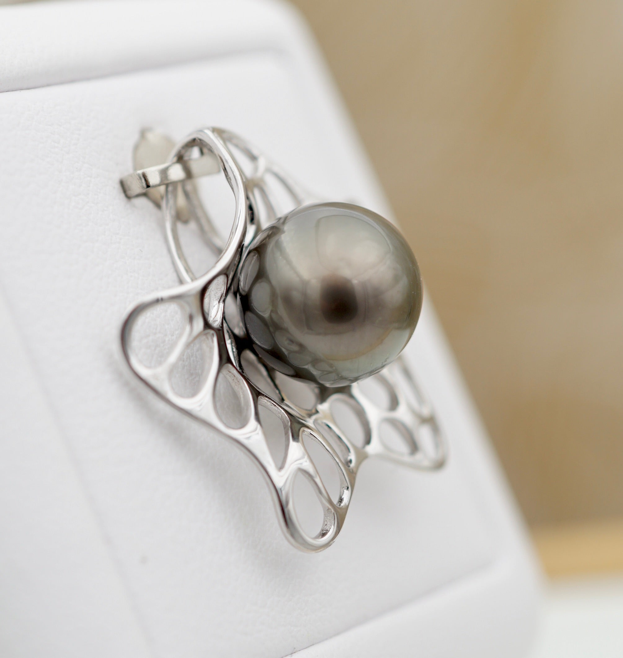 Collection Pao perle de 11mm sur pendentif en argent