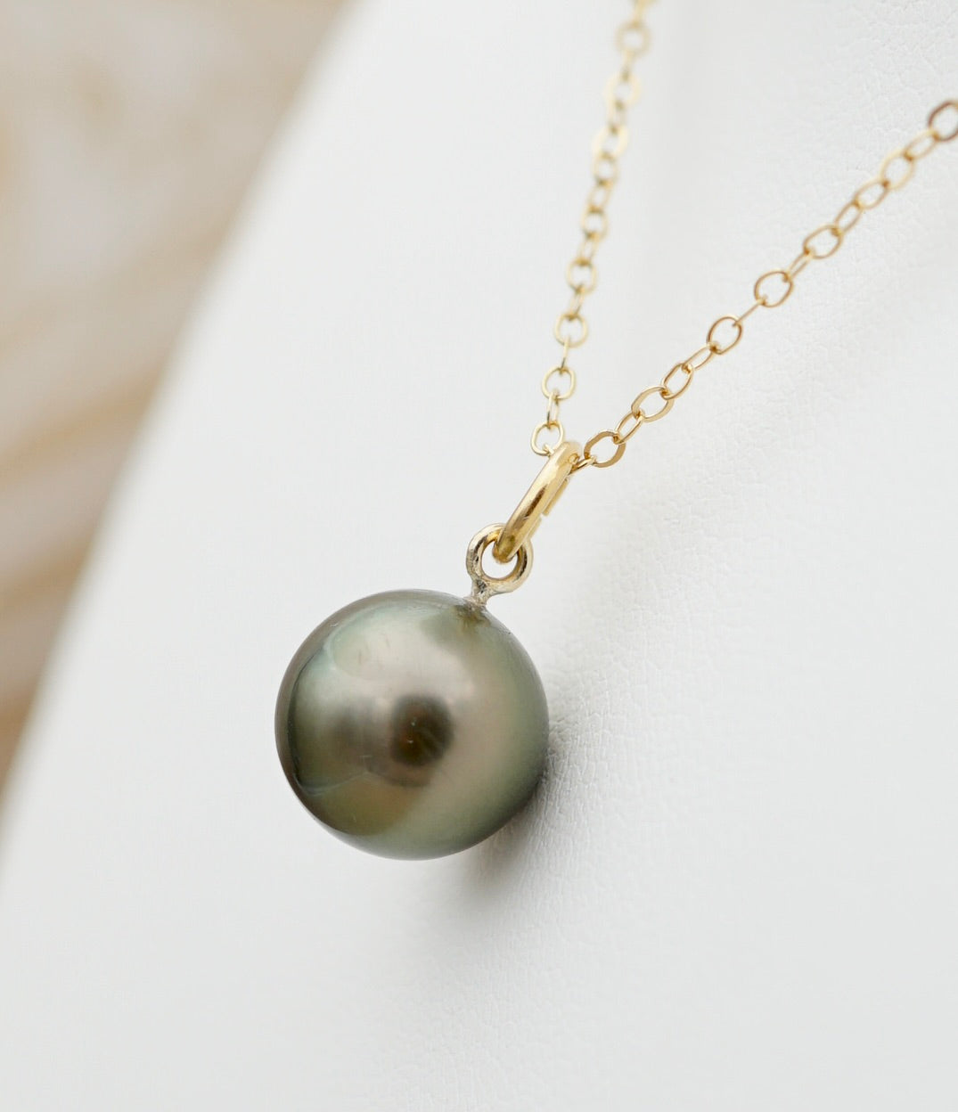 Apataki perle de Tahiti de 10.1mm sur gold Filled 14k
