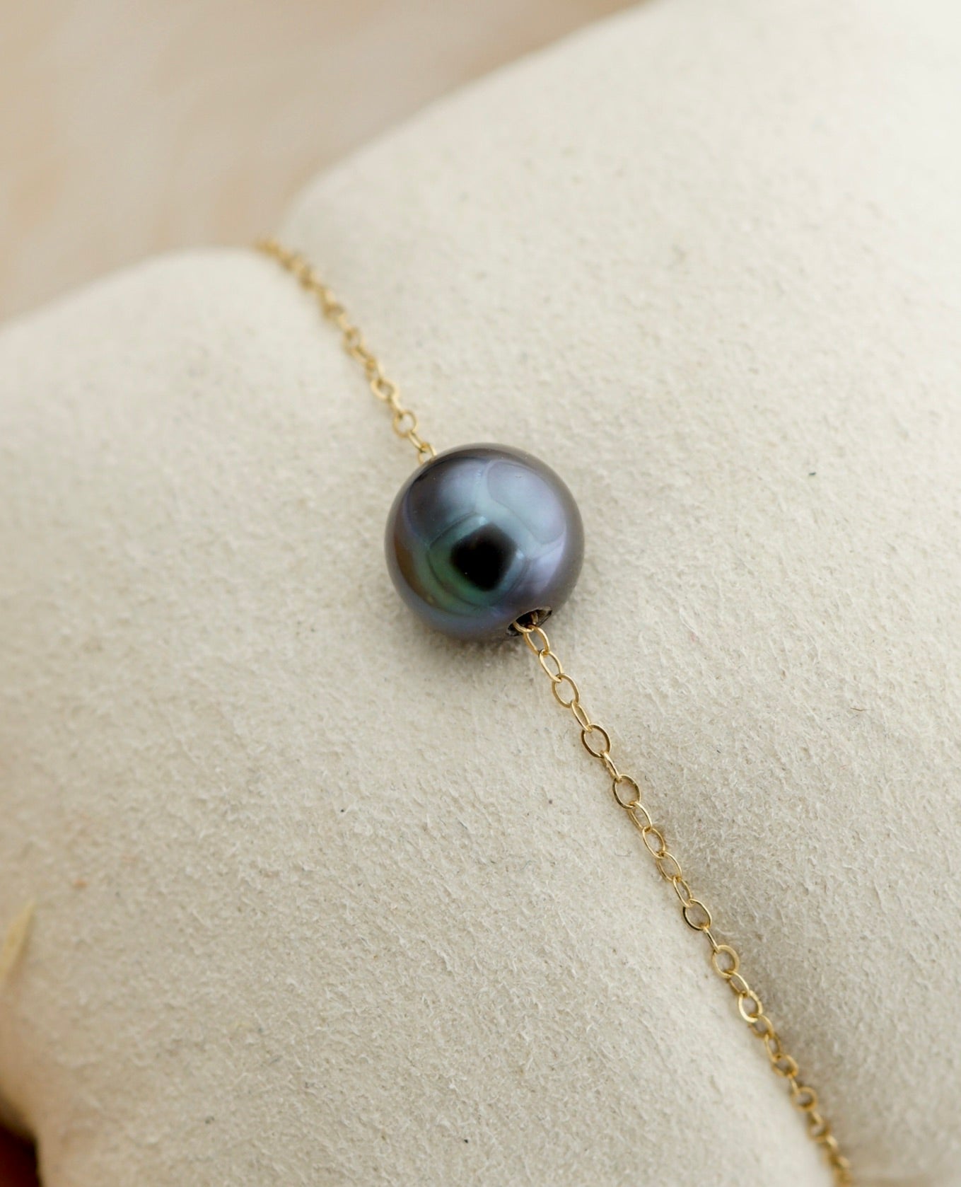 Hatutu véritable perle bleu de Tahiti de 9.4mm
