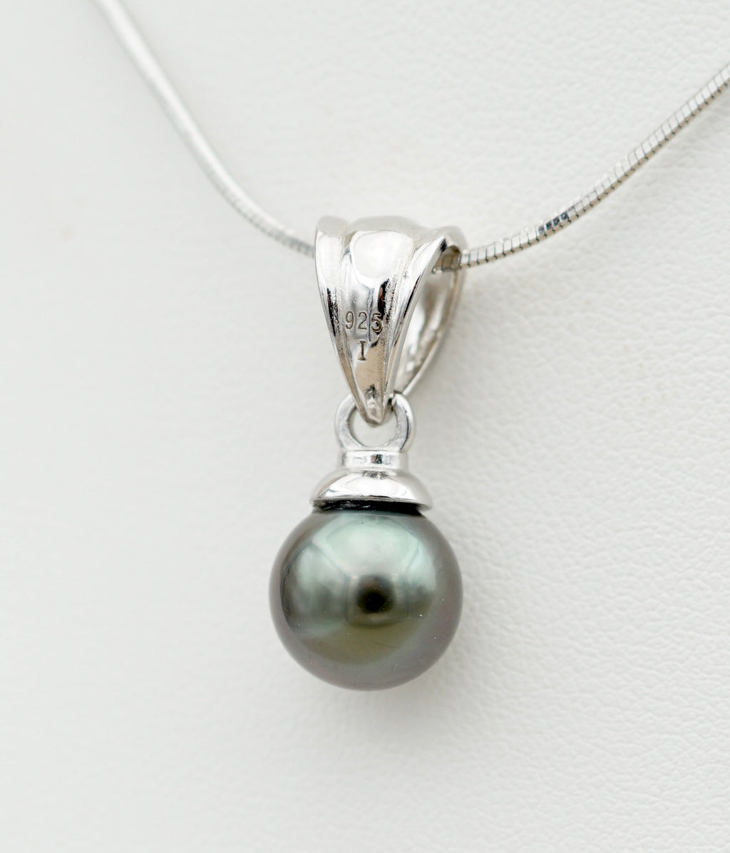 Papeari perle de Tahiti ronde de 10.2mm sur argent 925