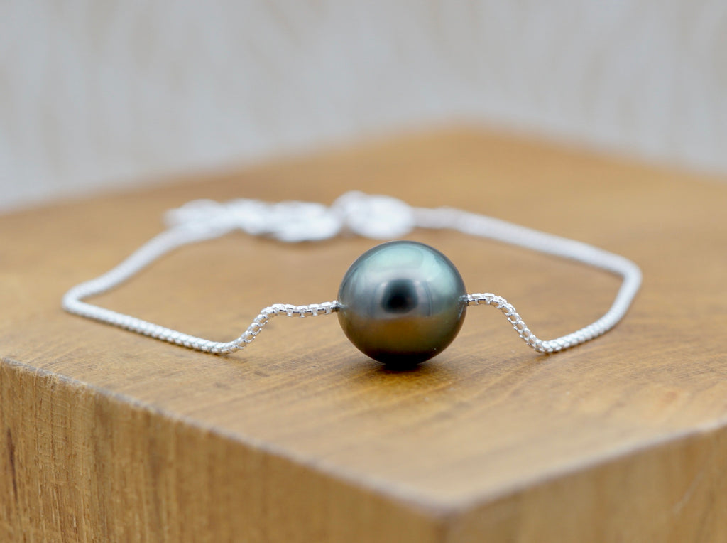 Meka perle de Tahiti de 9.3mm sur argent