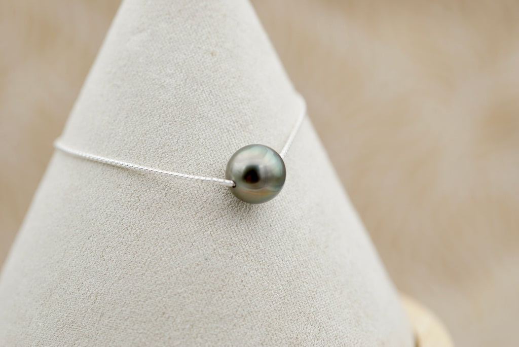 Meka perle de Tahiti de 9.3mm sur argent