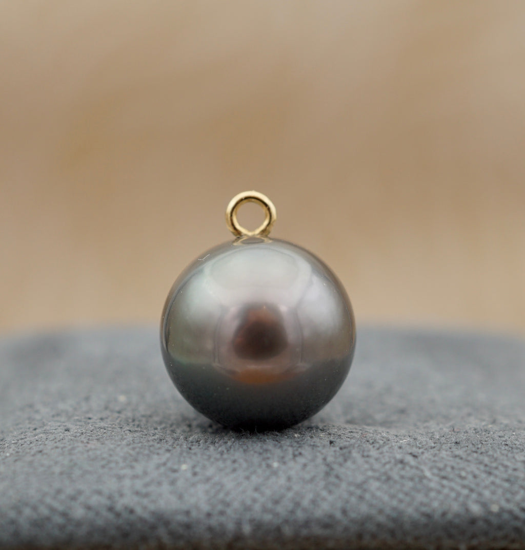 splendide perle de Tahiti AAA montée en pendentif Or 9k