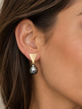 Manatoa perles de Tahiti montées en boucles d'oreilles doré a l'or fin