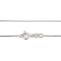 Chaîne maille serpentine en argent 925 rhodié 0.75mm de 40cm