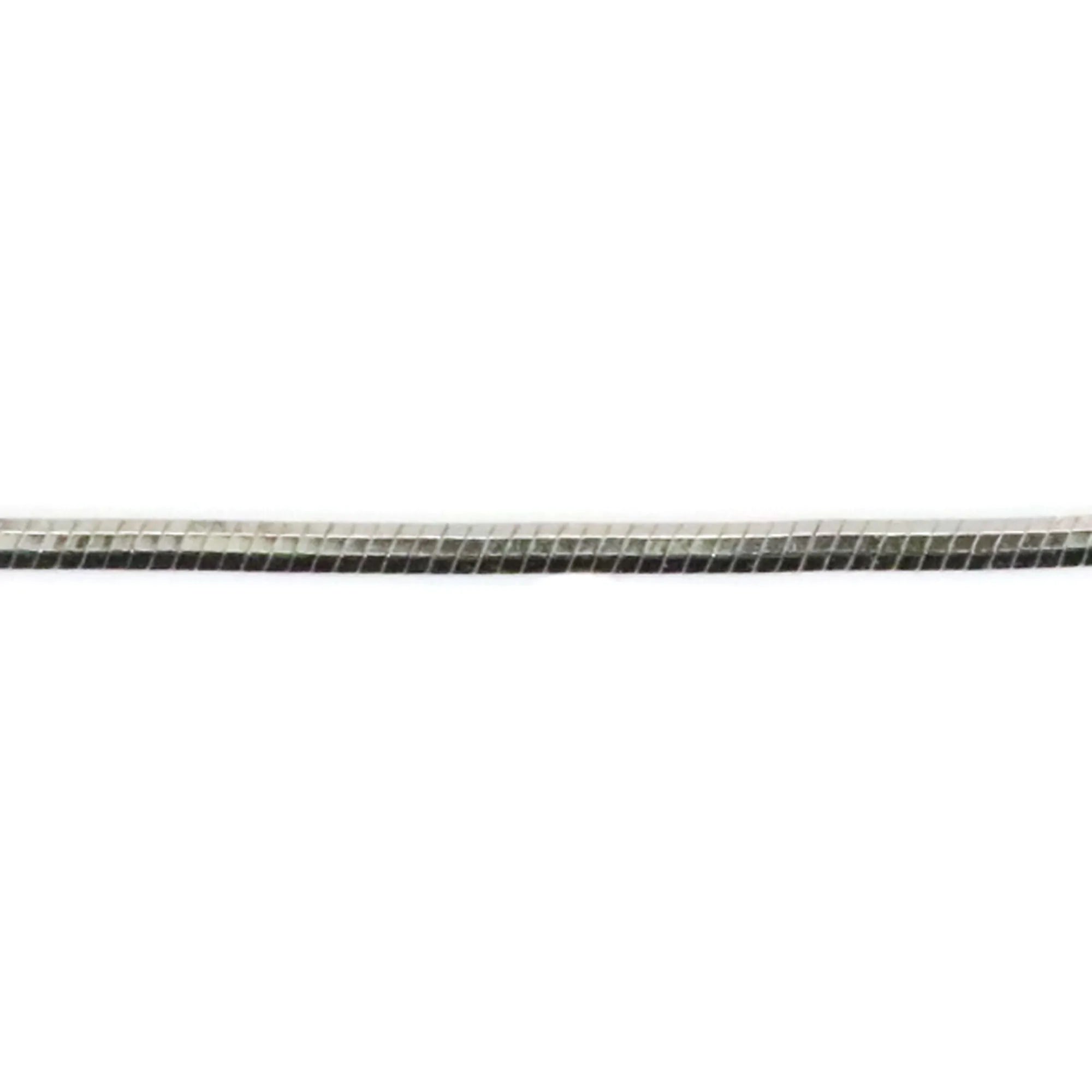 Chaîne maille serpentine en argent 925 rhodié 0.75mm de 40cm