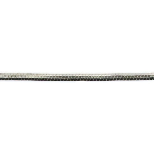 Chaîne maille serpentine en argent 925 rhodié 0.75mm de 40cm